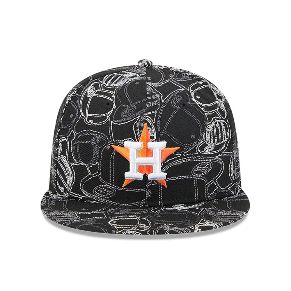 Houston Astros MLB Cap Scramble Black 59FIFTY Fitted Cap - Image 3