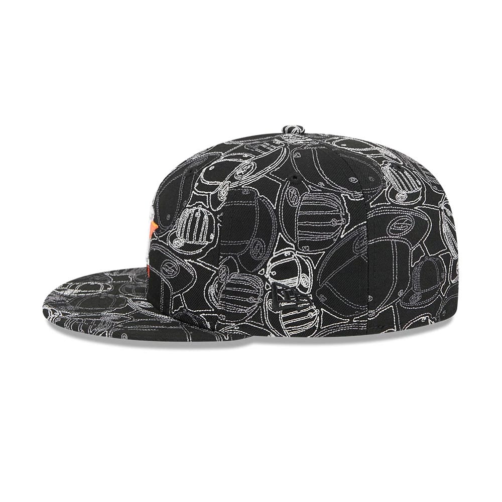 Houston Astros MLB Cap Scramble Black 59FIFTY Fitted Cap - Image 6