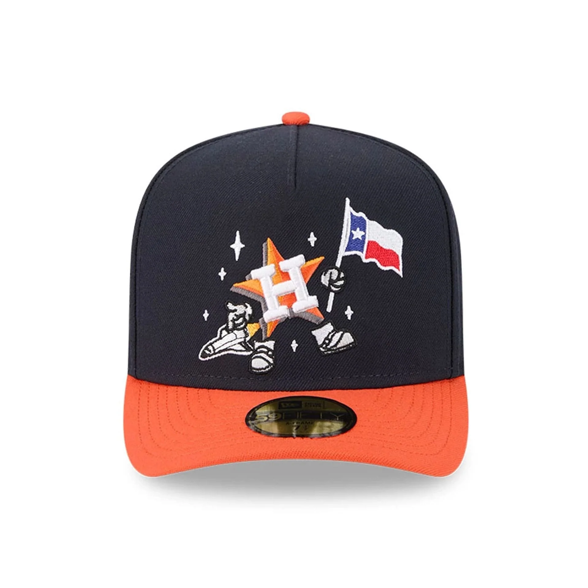 Houston Astros MLB Cartoon Navy 59FIFTY A-Frame Fitted Cap - Image 3