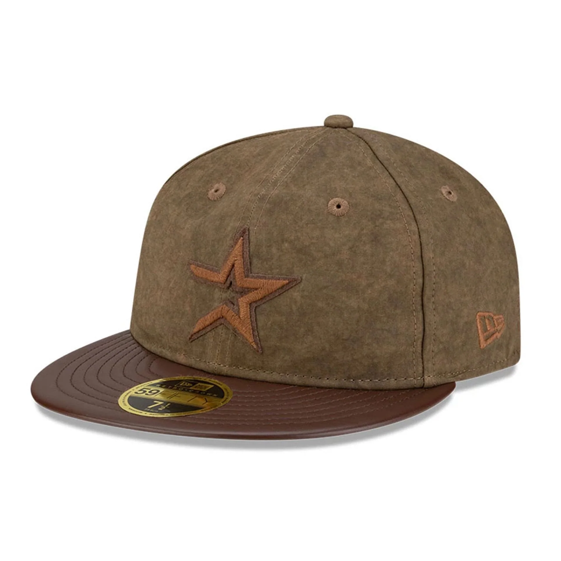 Houston Astros MLB Open Brown Retro Crown 59FIFTY Fitted Cap - Image 4