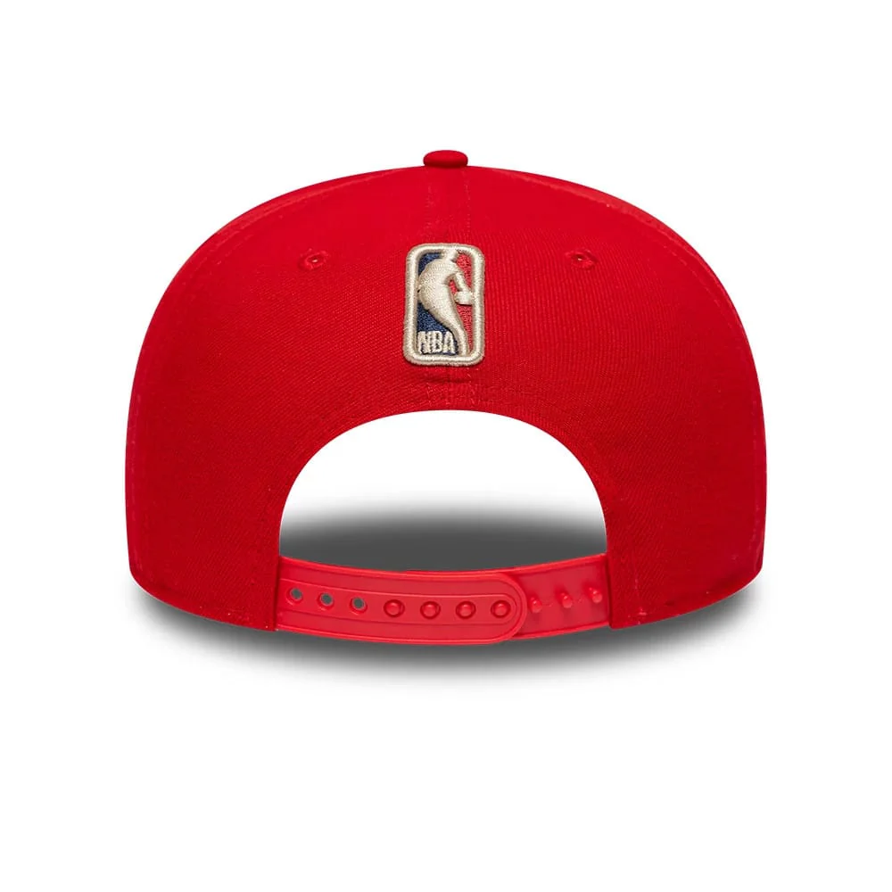 Houston Rockets NBA Hardwood Classic Red 9FIFTY A-Frame Snapback Adjustable Cap - Image 5
