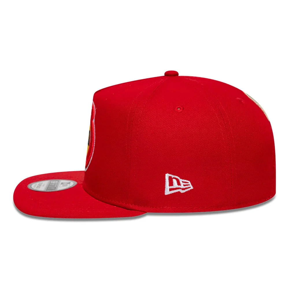 Houston Rockets NBA Hardwood Classic Red 9FIFTY A-Frame Snapback Adjustable Cap - Image 6