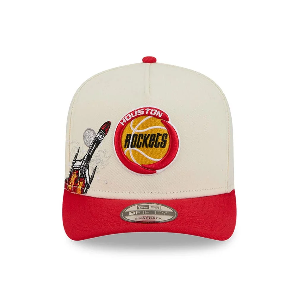 Houston Rockets NBA Red 9FIFTY A-Frame Snapback Adjustable Cap - Image 3