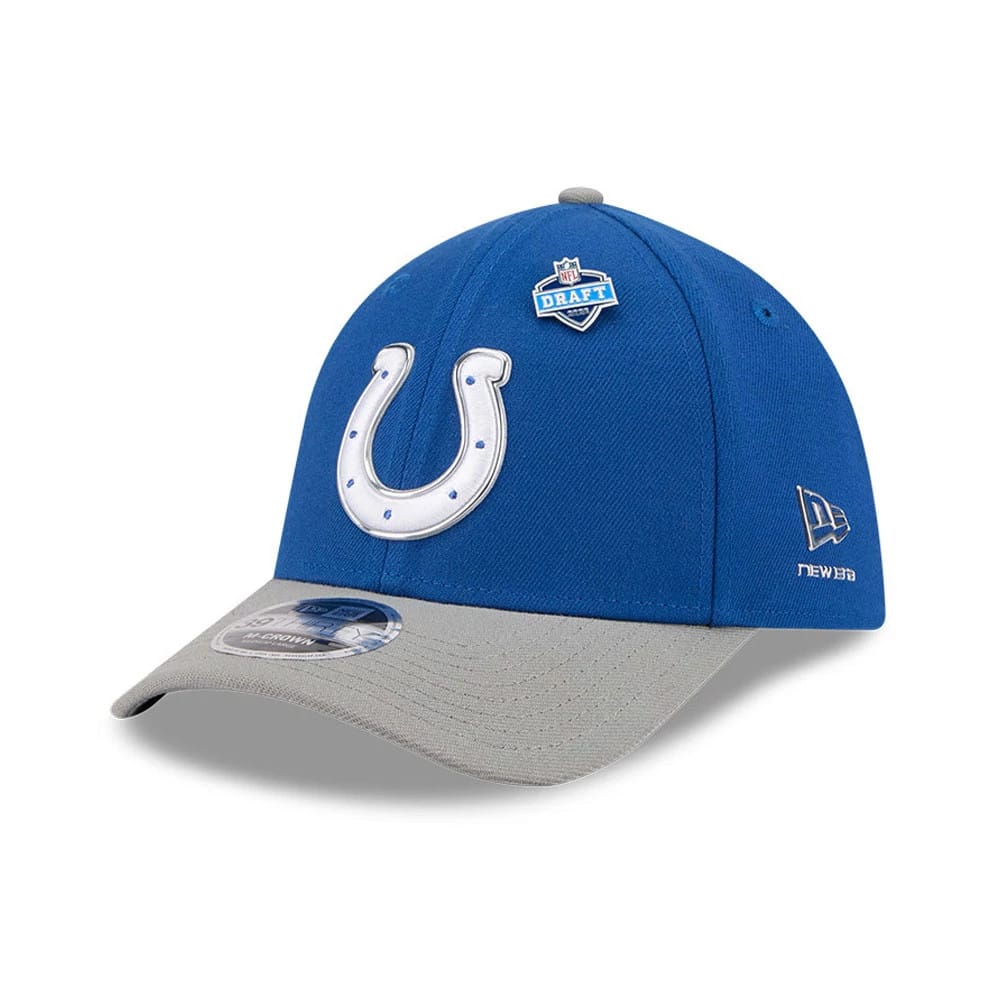 Indianapolis Colts NFL Draft 2026 Blue 39THIRTY M-Crown Stretch Fit Cap