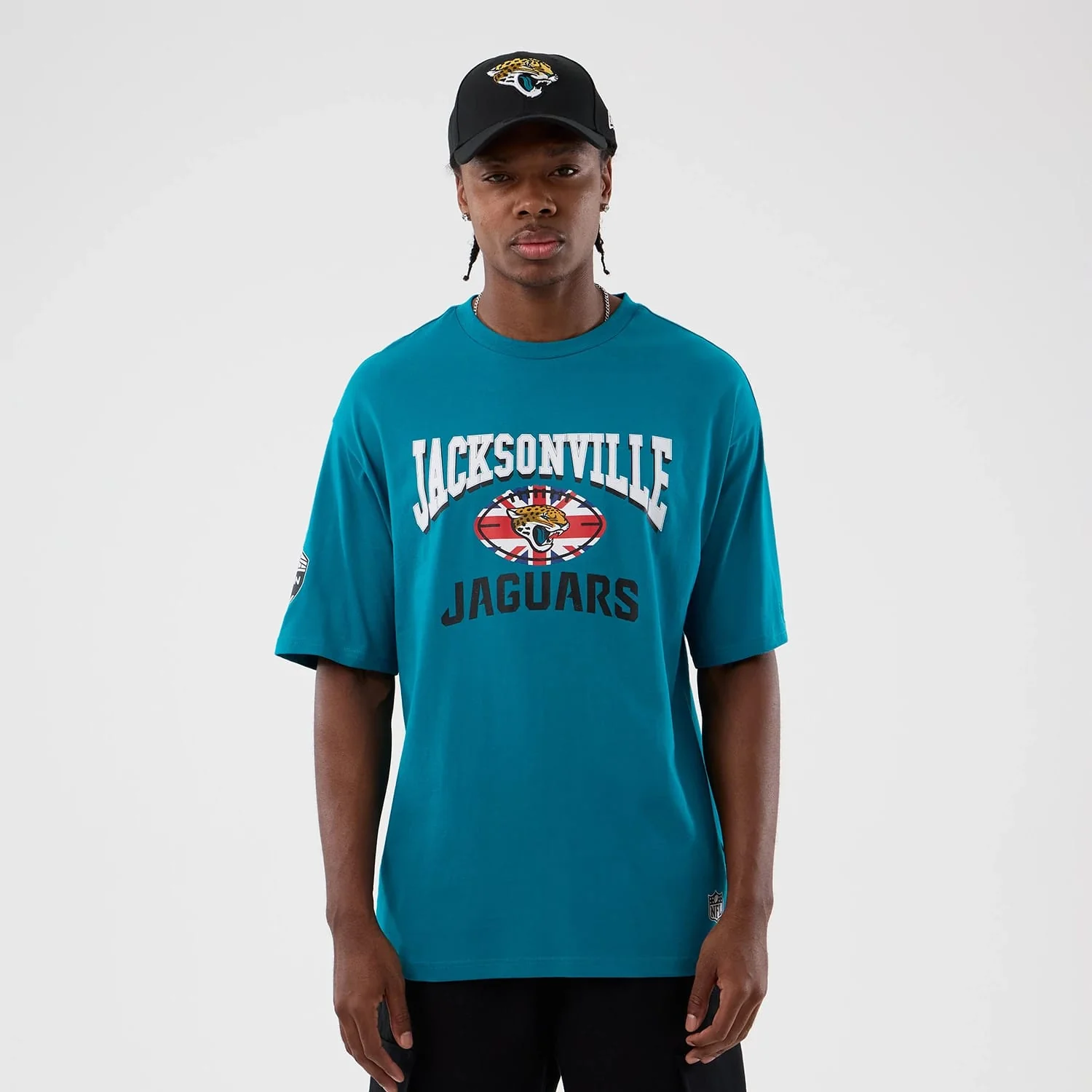 Jacksonville Jaguars NFL International Series Games Turquoise Oversized T-Shirt