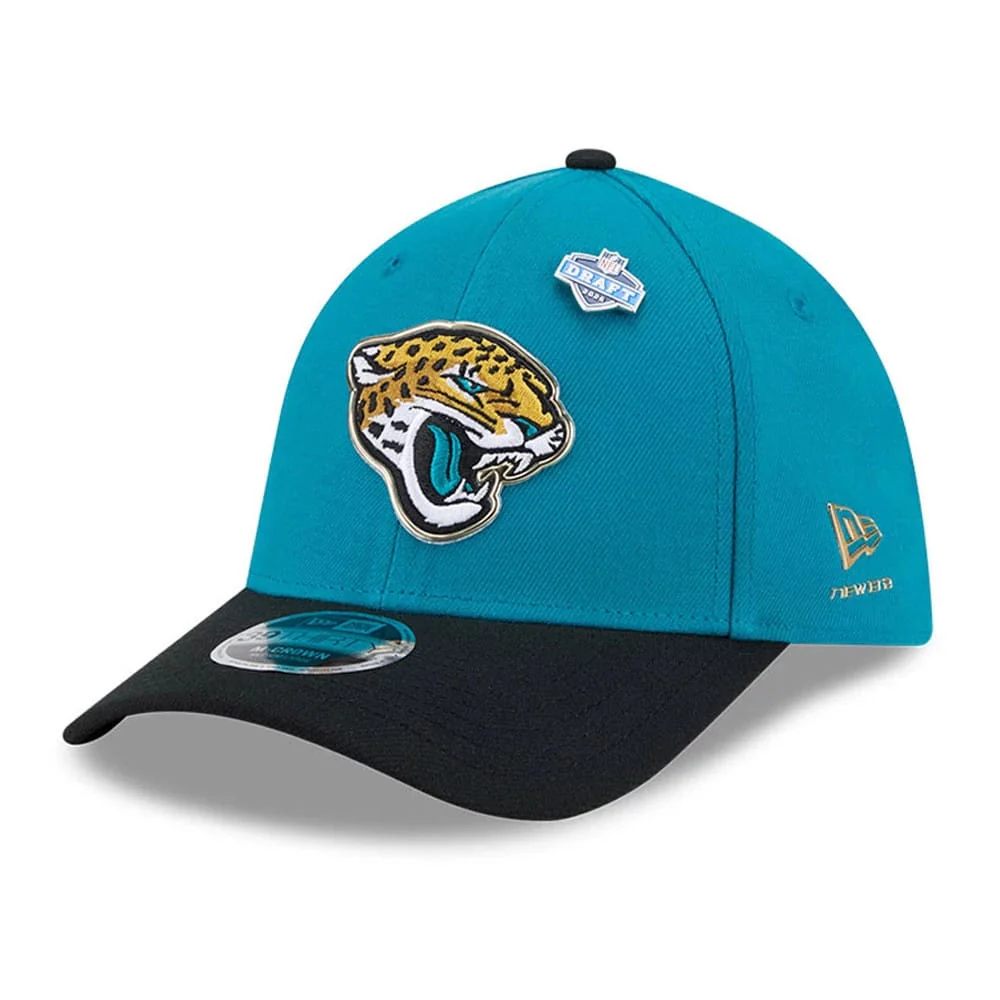 Jaguars NFL Draft 2026 Turquoise 39THIRTY M-Crown Stretch Fit Cap