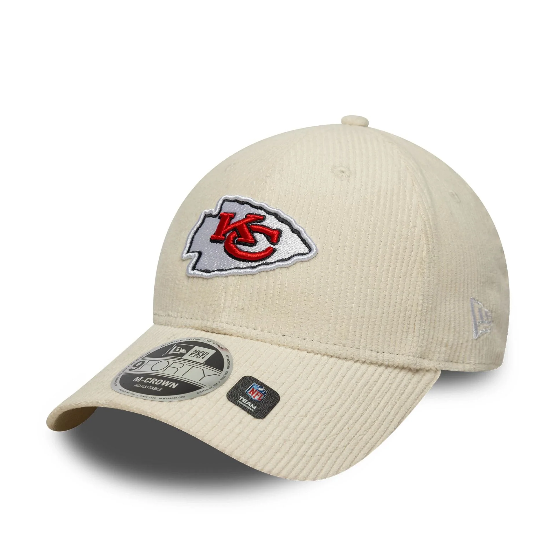 Kansas City Chiefs NFL Cord Cream 9FORTY M-Crown Adjustable Cap