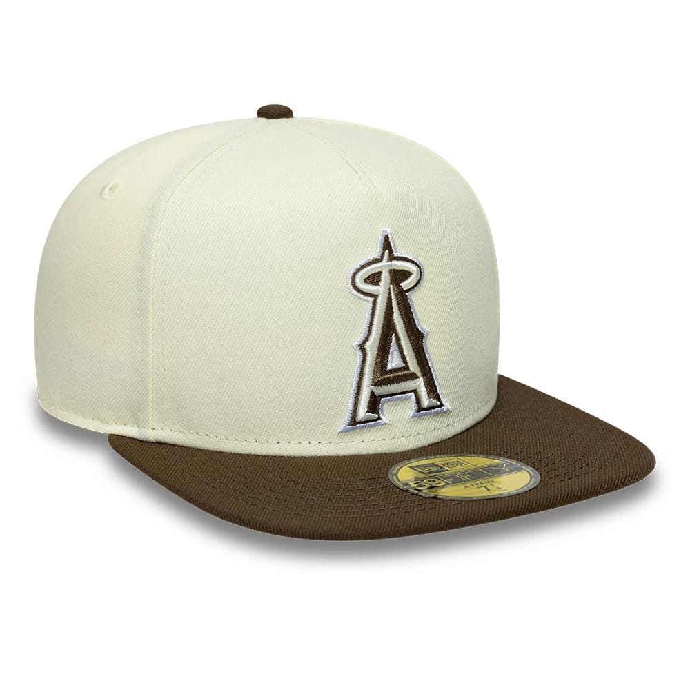 LA Angels MLB Cream 59FIFTY A-Frame Fitted Cap - Image 4