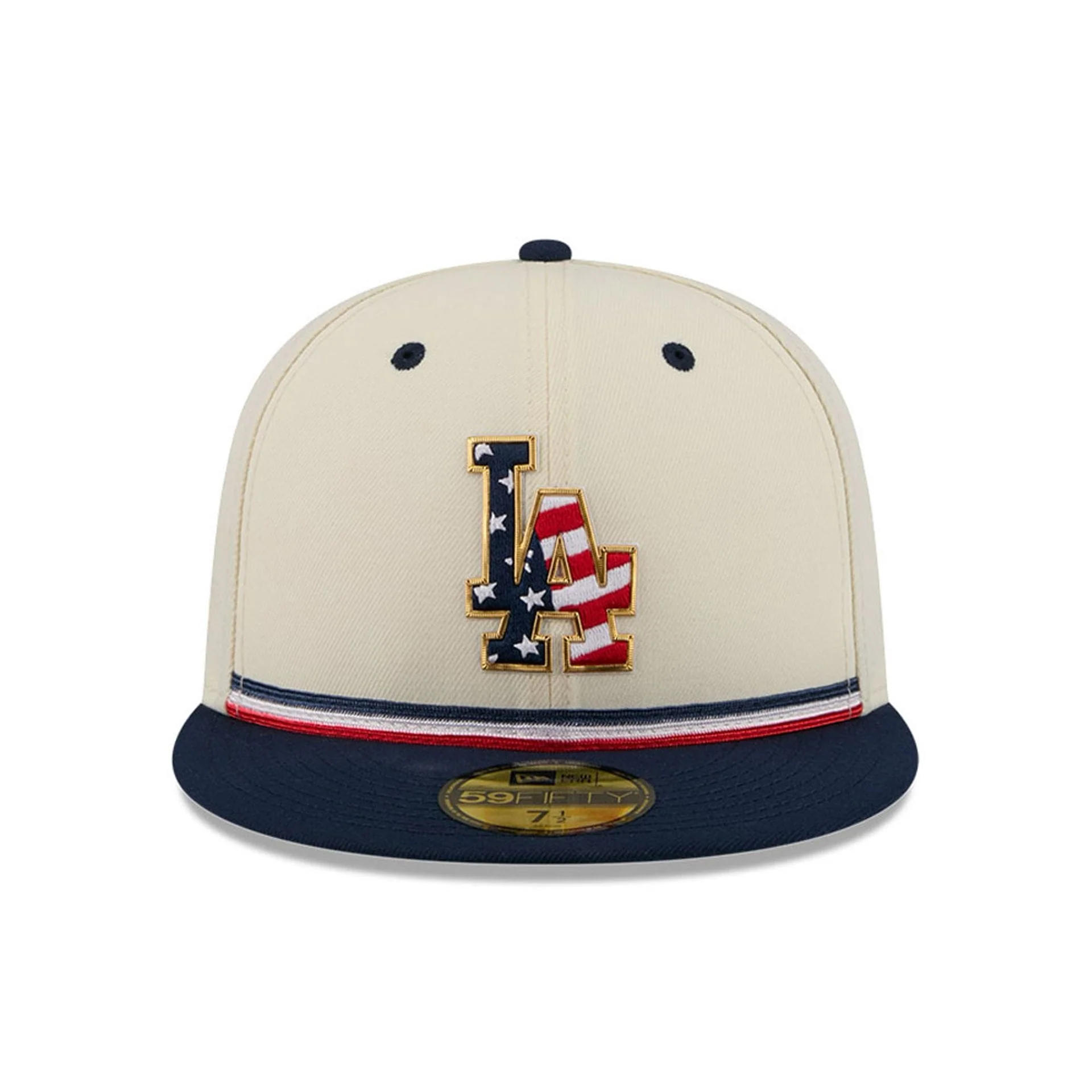 LA Dodgers MLB 4th Of July 2026 Cream 59FIFTY Fitted Cap - Image 2