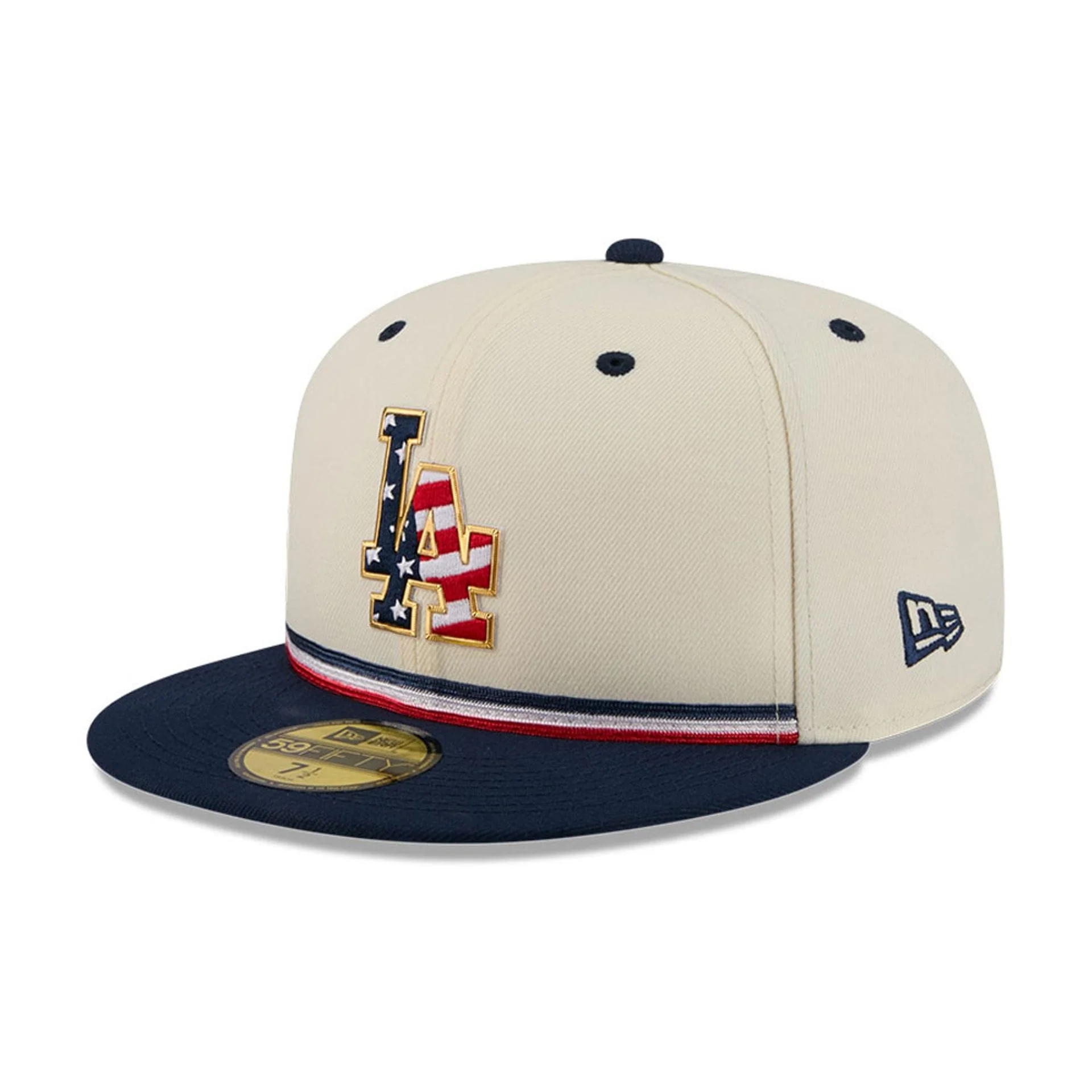 LA Dodgers MLB 4th Of July 2026 Cream 59FIFTY Fitted Cap - Image 3