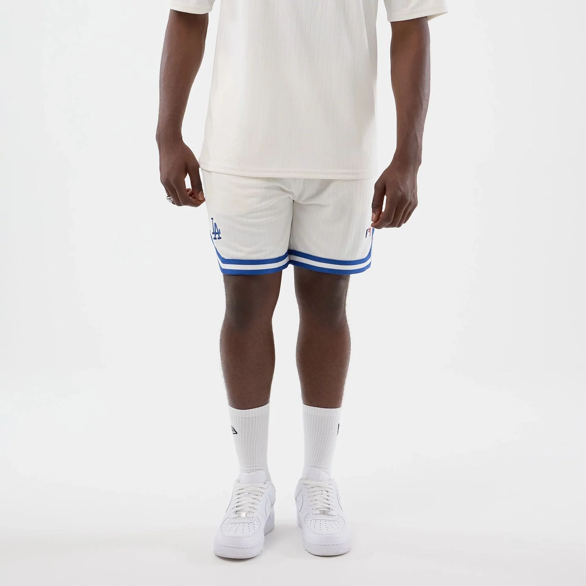 LA Dodgers MLB Arch Open White Oversized Shorts