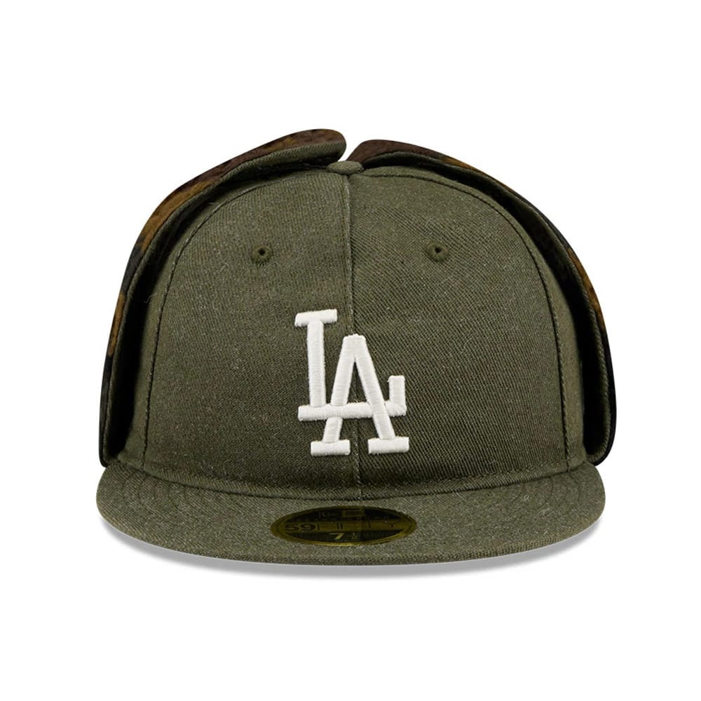 LA Dodgers MLB Camo Open Green Retro Crown 59FIFTY Fitted Cap - Image 3