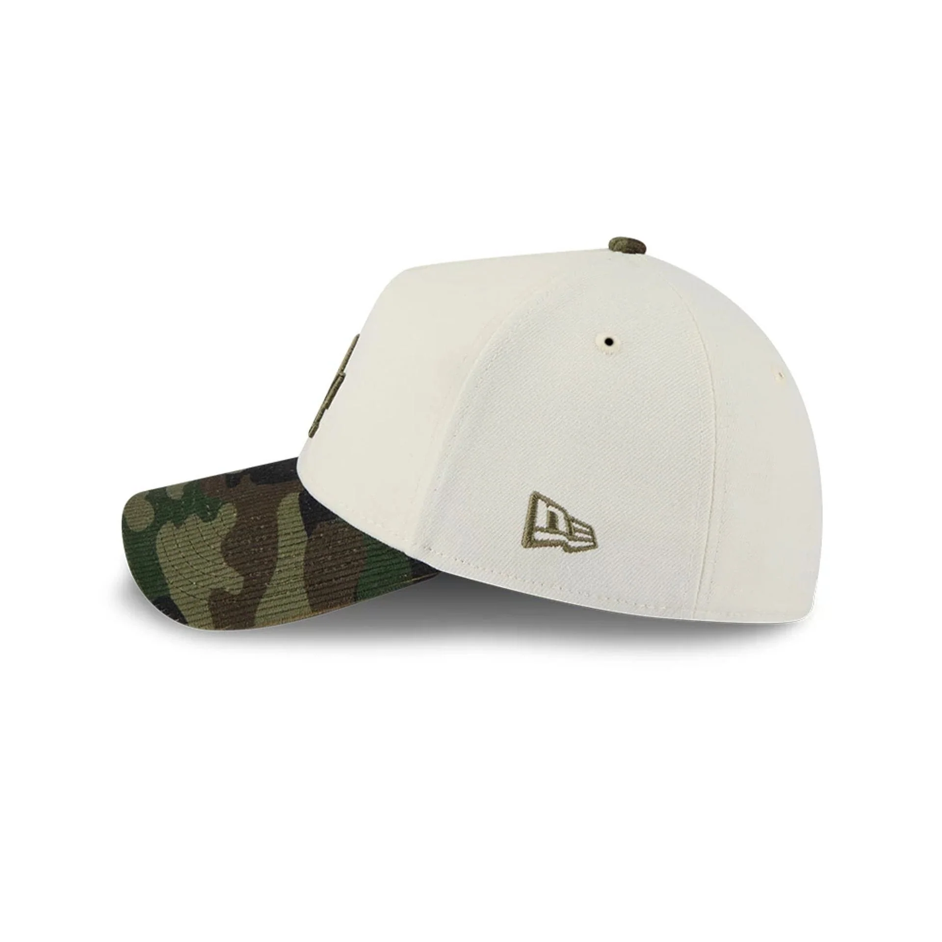 LA Dodgers MLB Camo Visor Cream 39THIRTY A-Frame Stretch Fit Cap - Image 5