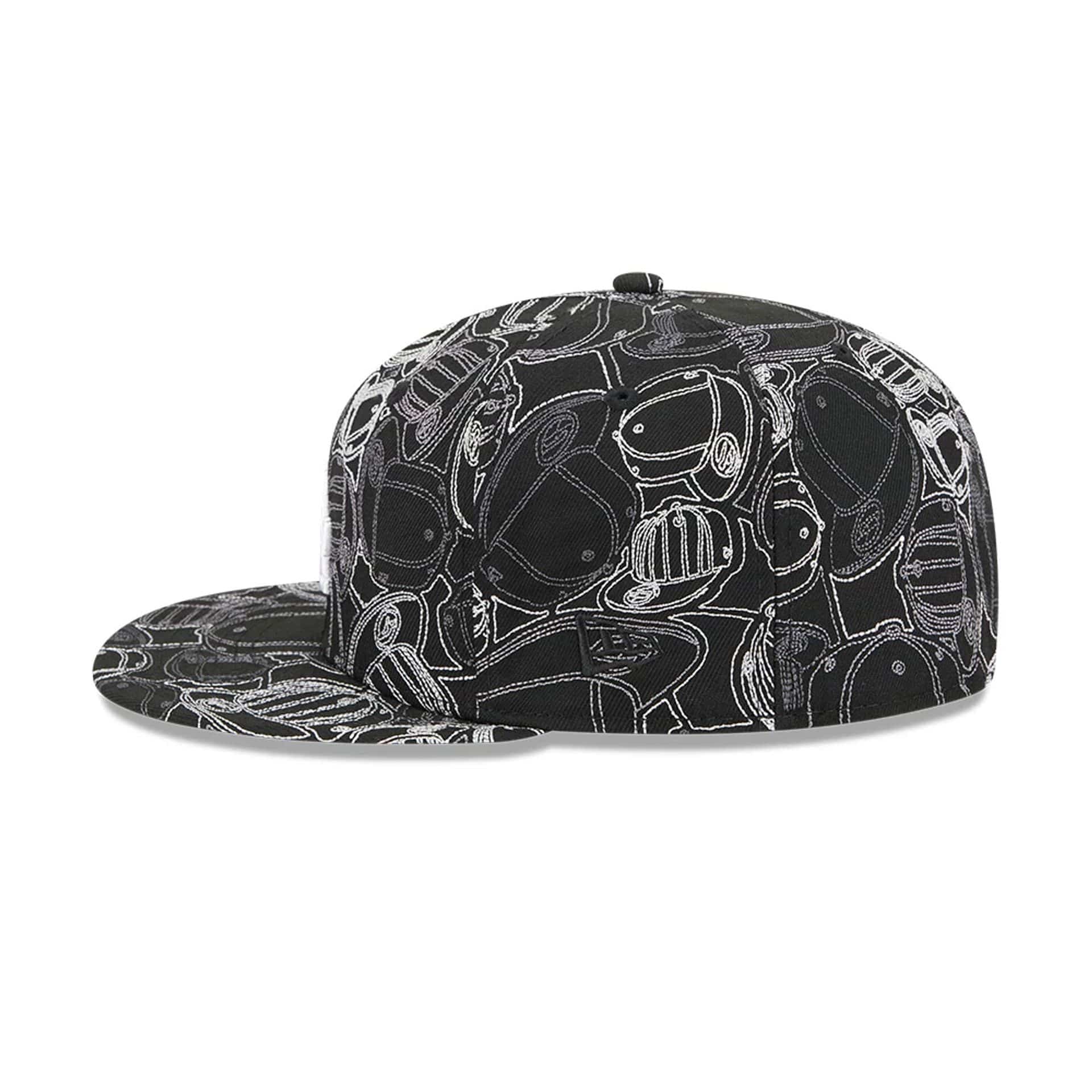 LA Dodgers MLB Cap Scramble Black 59FIFTY Fitted Cap - Image 6