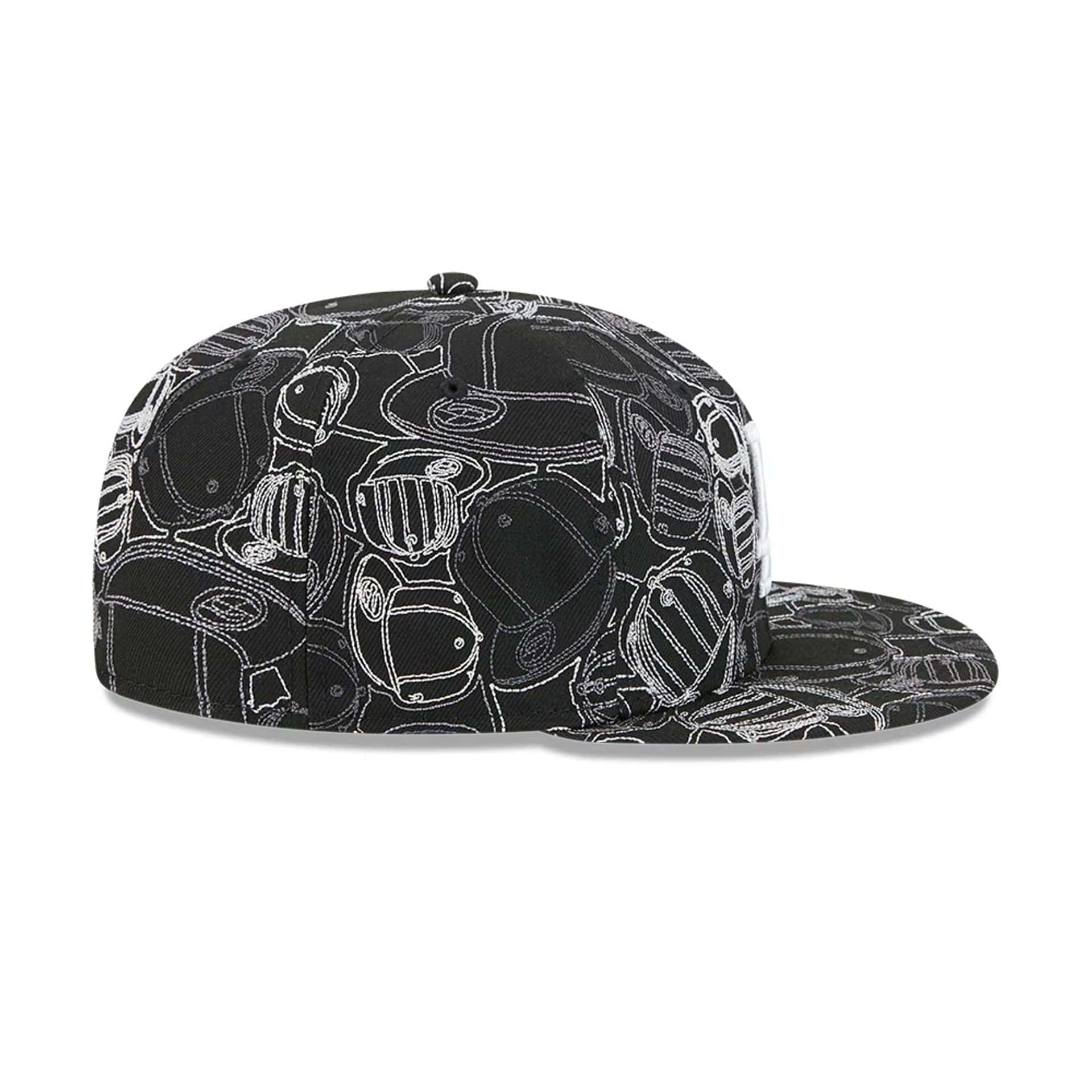 LA Dodgers MLB Cap Scramble Black 59FIFTY Fitted Cap - Image 7