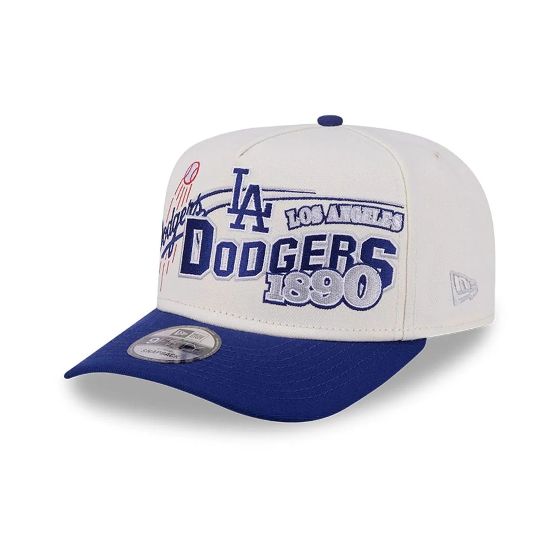 LA Dodgers MLB Classic White 9FIFTY A-Frame Snapback Adjustable Cap