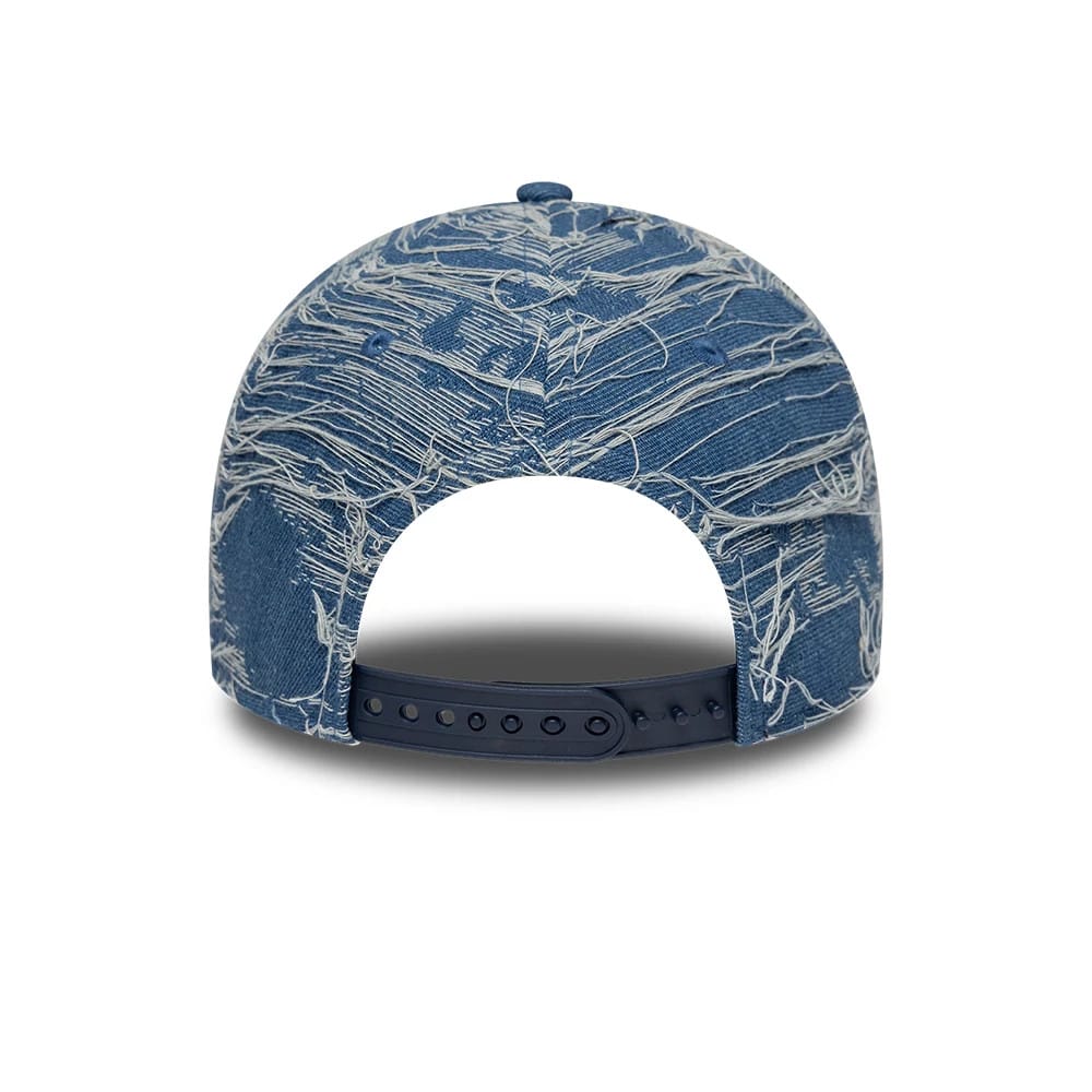 LA Dodgers MLB Distressed Denim Blue 9FORTY E-Frame Adjustable Cap - Image 4