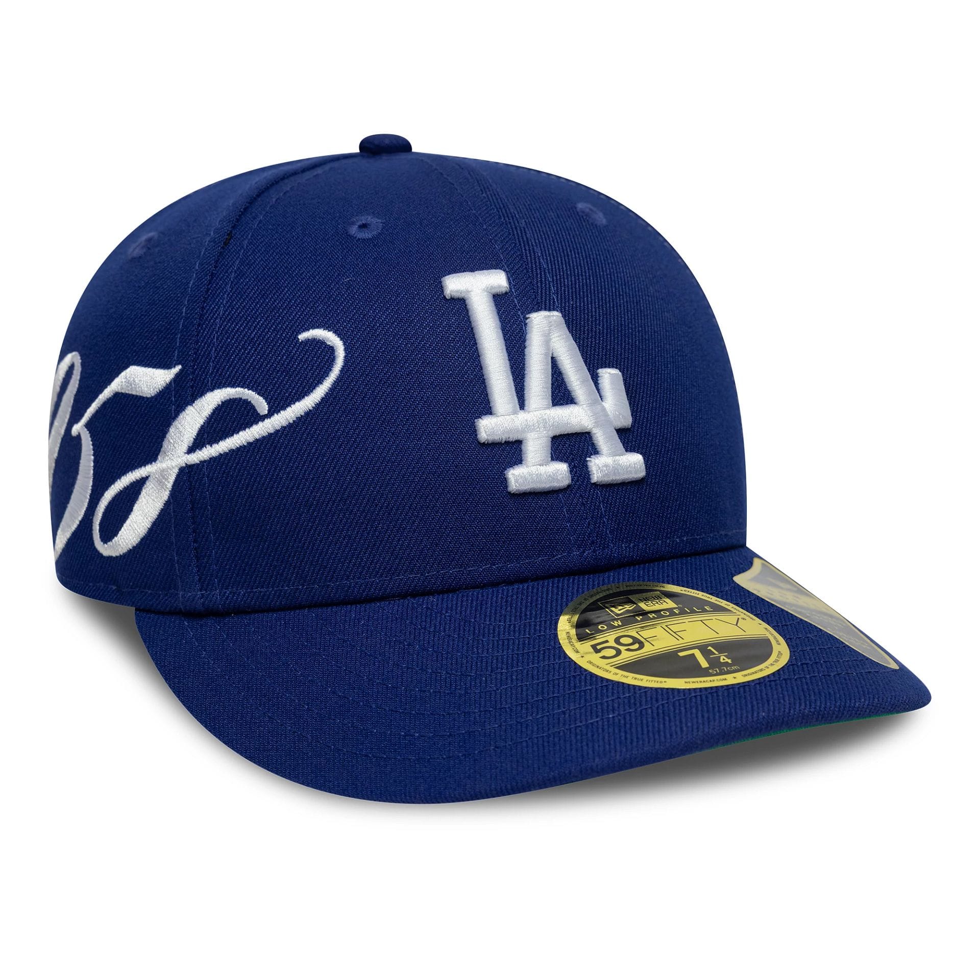 LA Dodgers MLB Est Script Dark Blue Low Profile 59FIFTY Fitted Cap