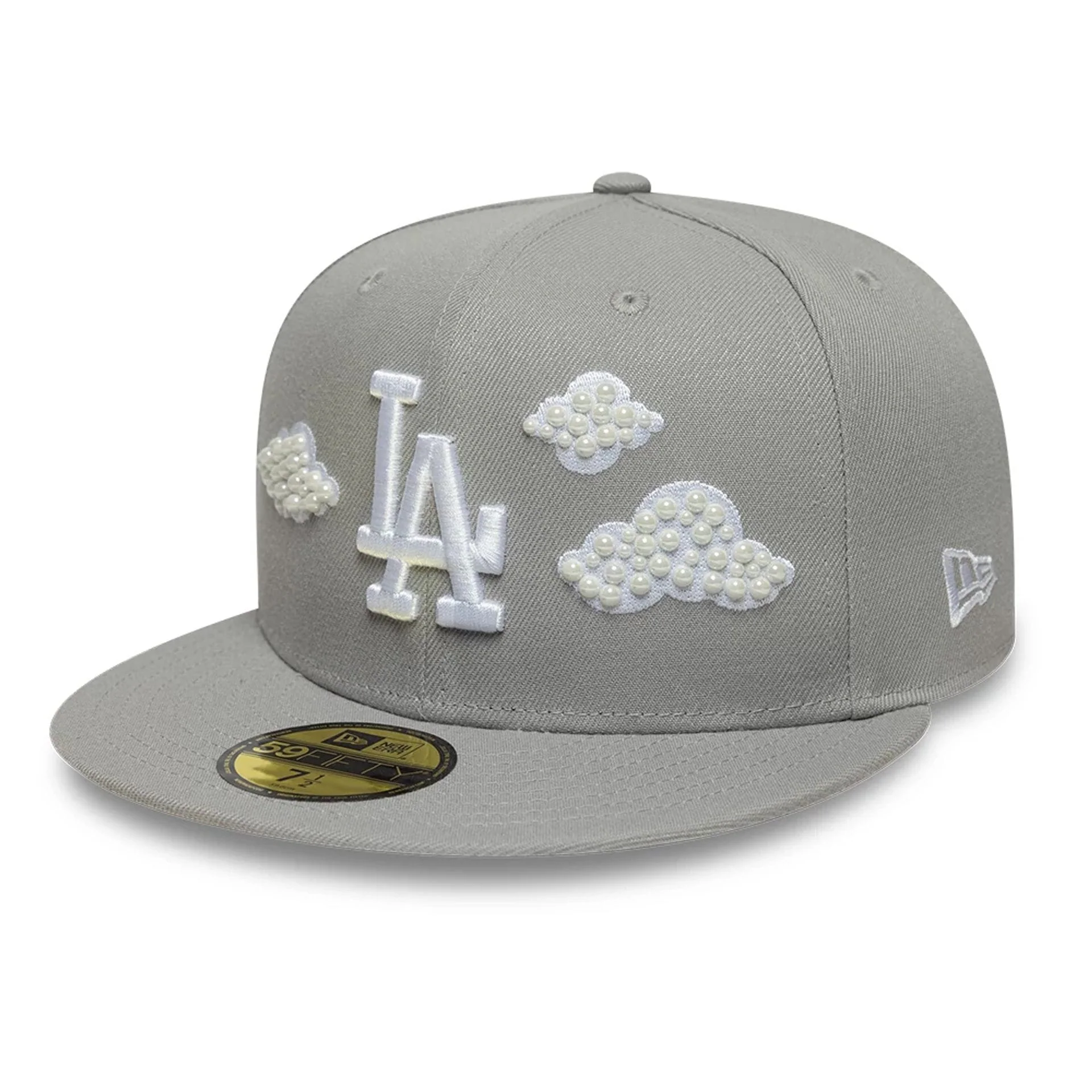 LA Dodgers MLB Faux Pearl Cloud Grey 59FIFTY Fitted Cap