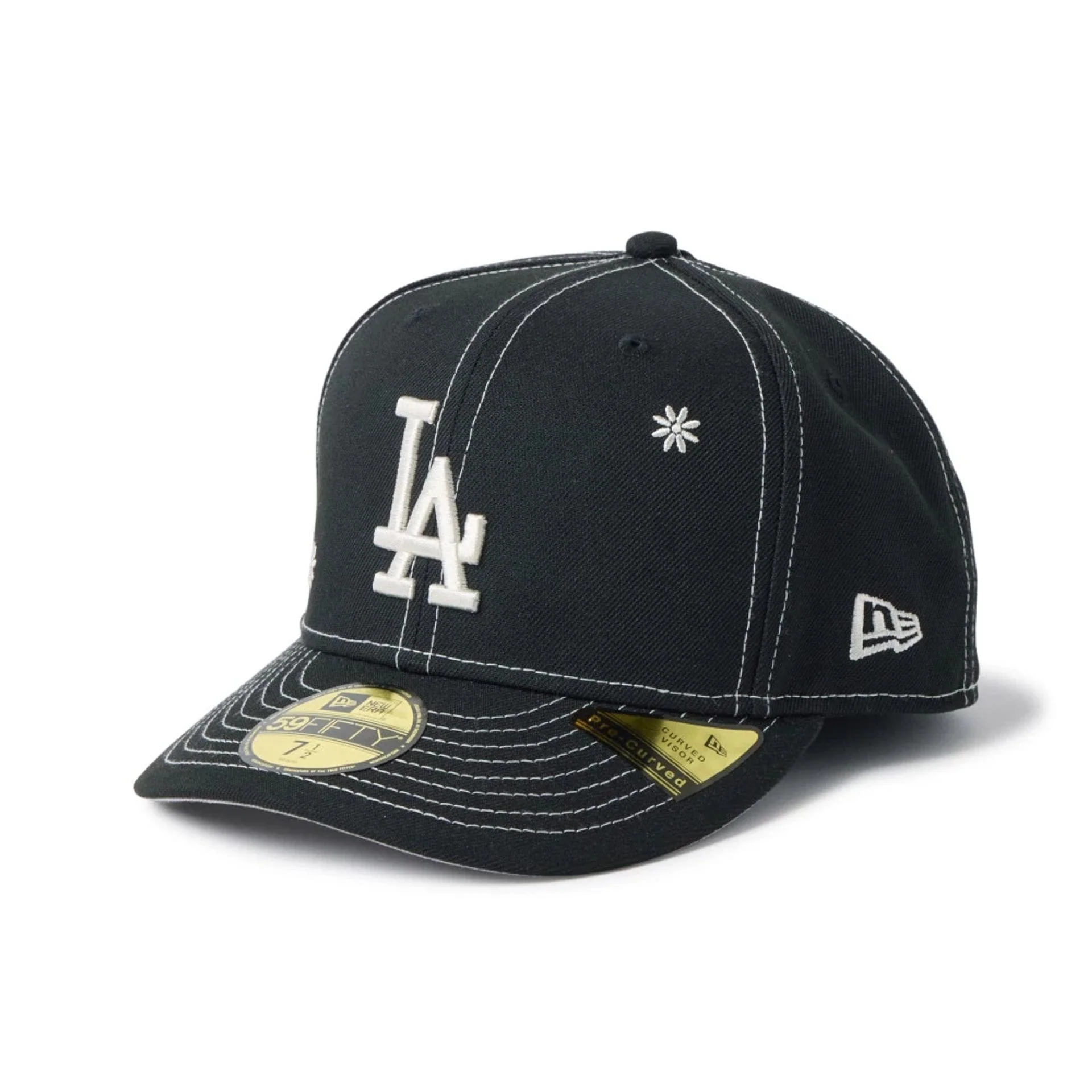 LA Dodgers MLB Floral Black 59FIFTY Fitted Cap