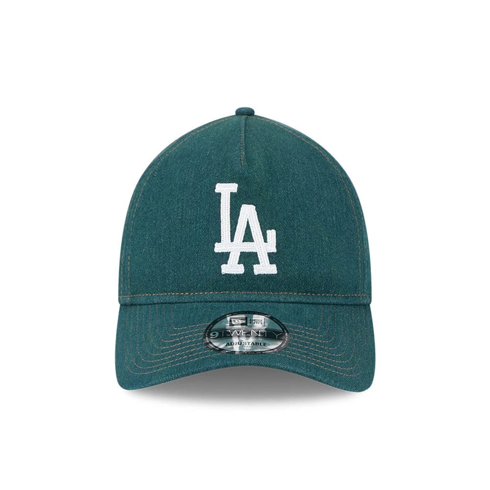 LA Dodgers MLB Forest Denim Green 9TWENTY A-Frame Adjustable Cap - Image 2