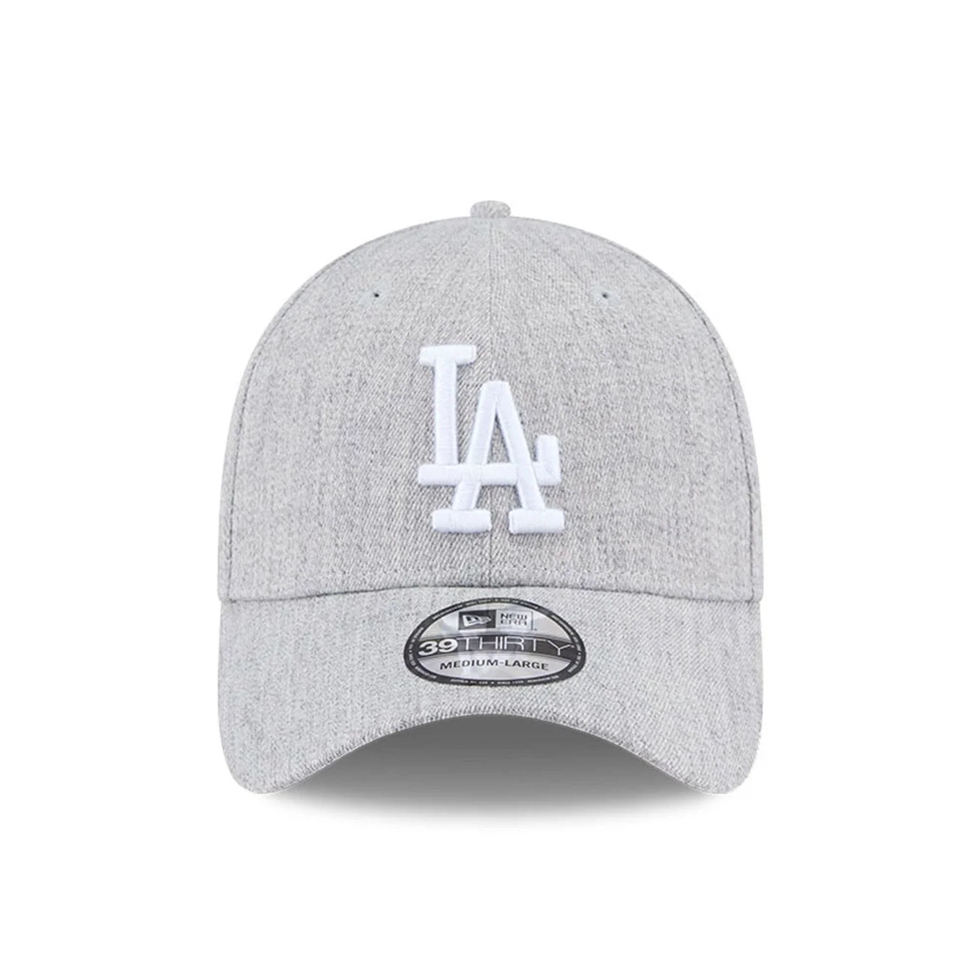 LA Dodgers MLB Heather Grey 39THIRTY Stretch Fit Cap - Image 2