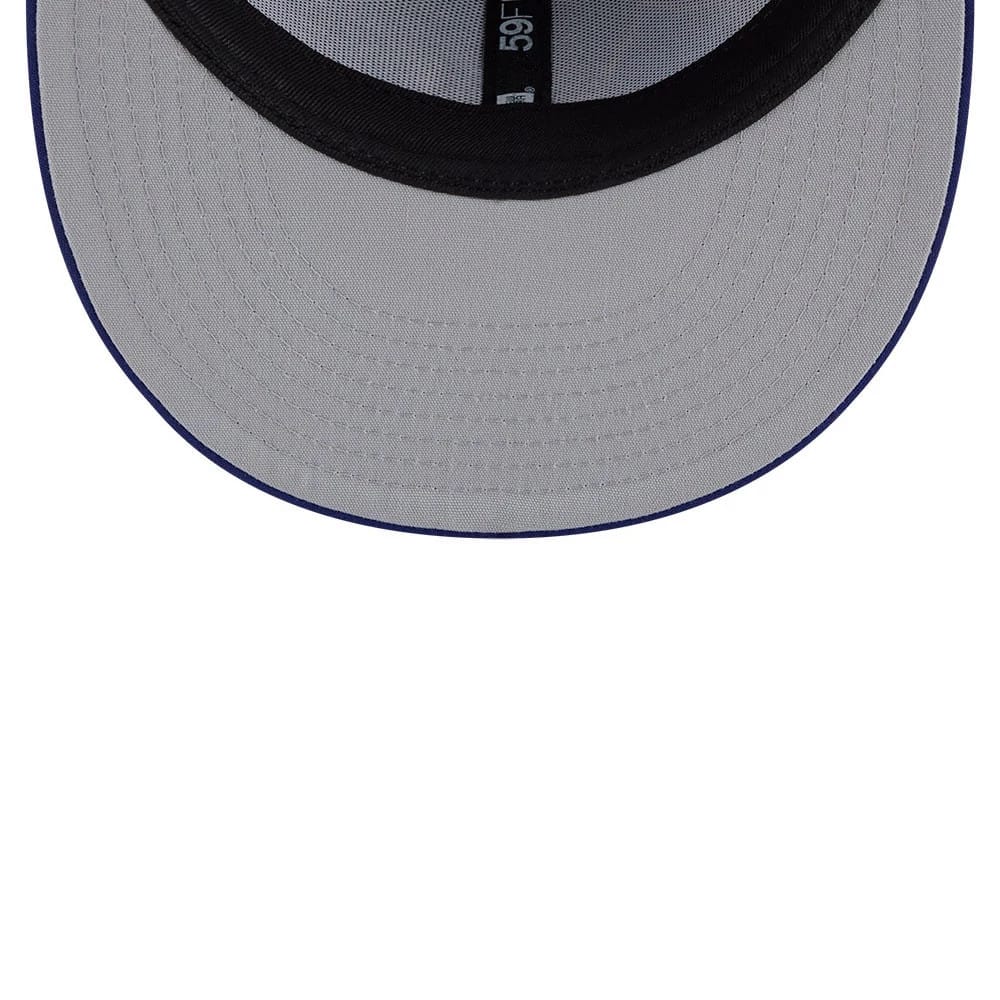LA Dodgers MLB Leaves Dark Blue 59FIFTY Fitted Cap - Image 2
