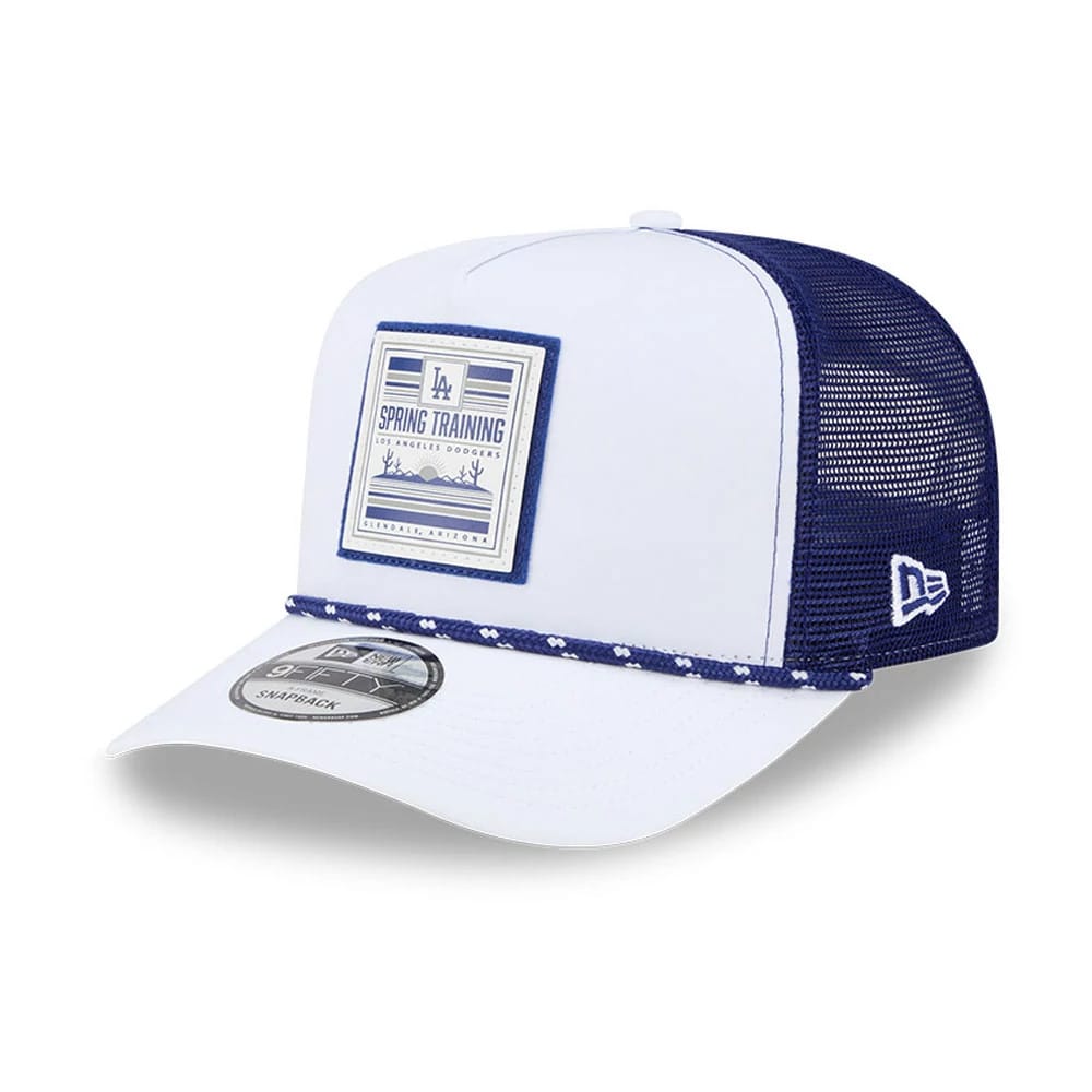 LA Dodgers MLB Lines White 9FIFTY A-Frame Snapback Adjustable Cap