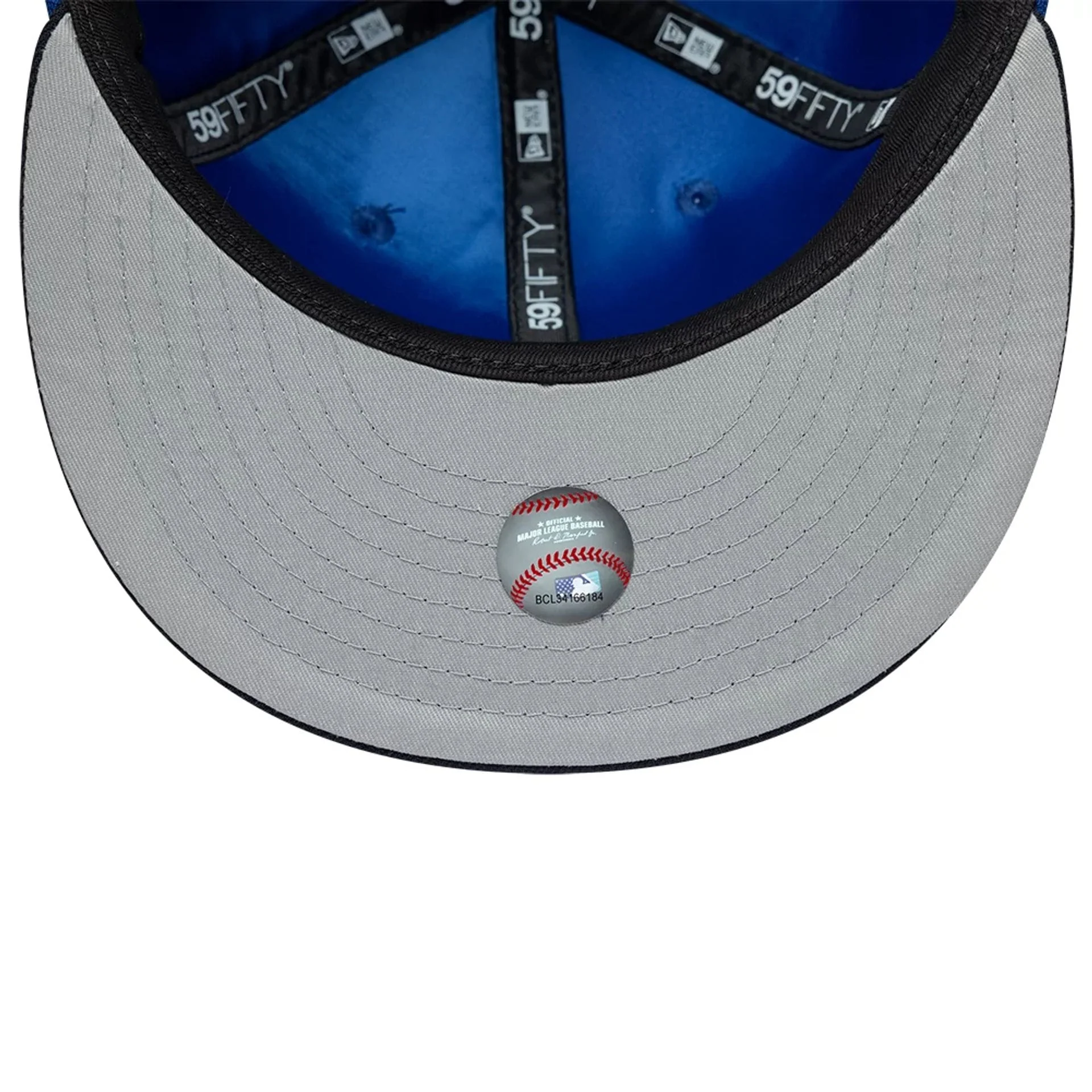 LA Dodgers MLB Multi Logo Satin Lined Blue 59FIFTY Fitted Cap - Image 2