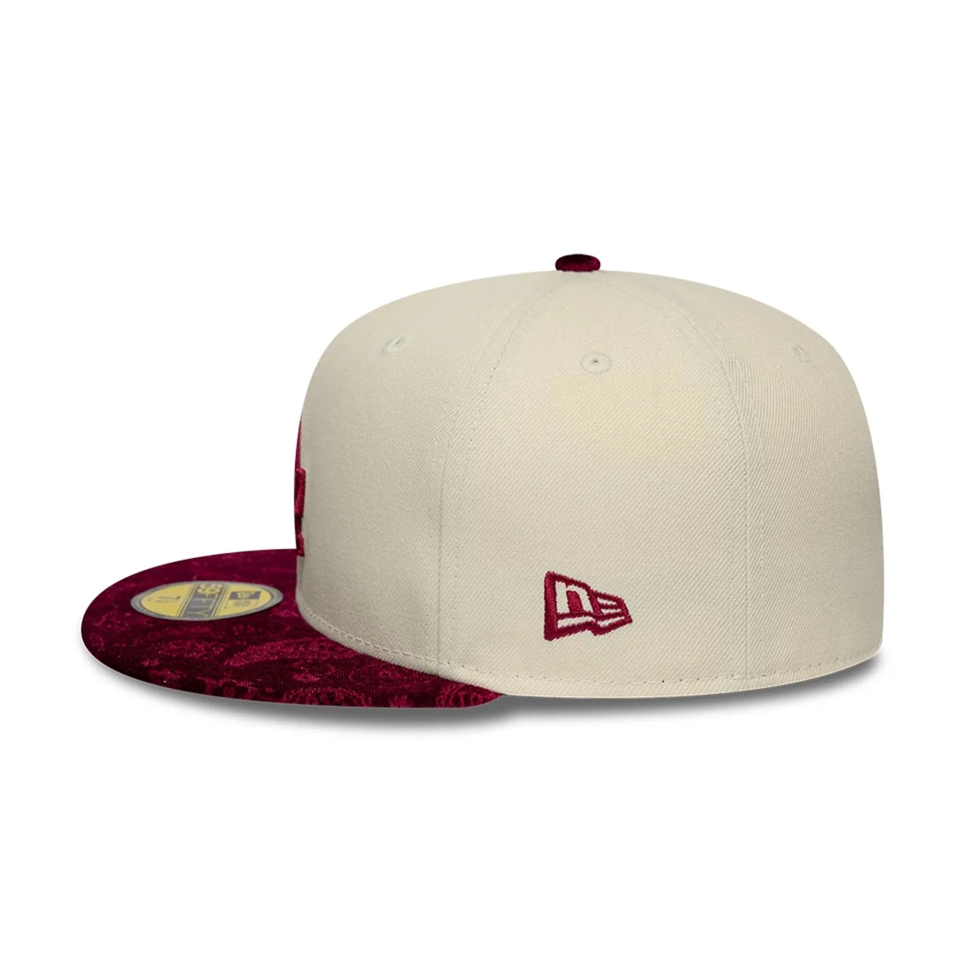 LA Dodgers MLB Paisley Visor Cream 59FIFTY Fitted Cap - Image 7