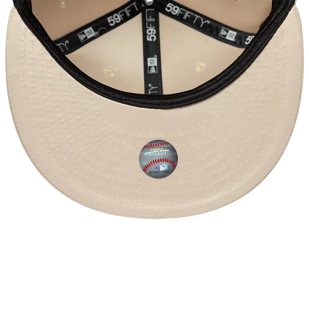 LA Dodgers MLB Satin Cream 59FIFTY Fitted Cap - Image 5