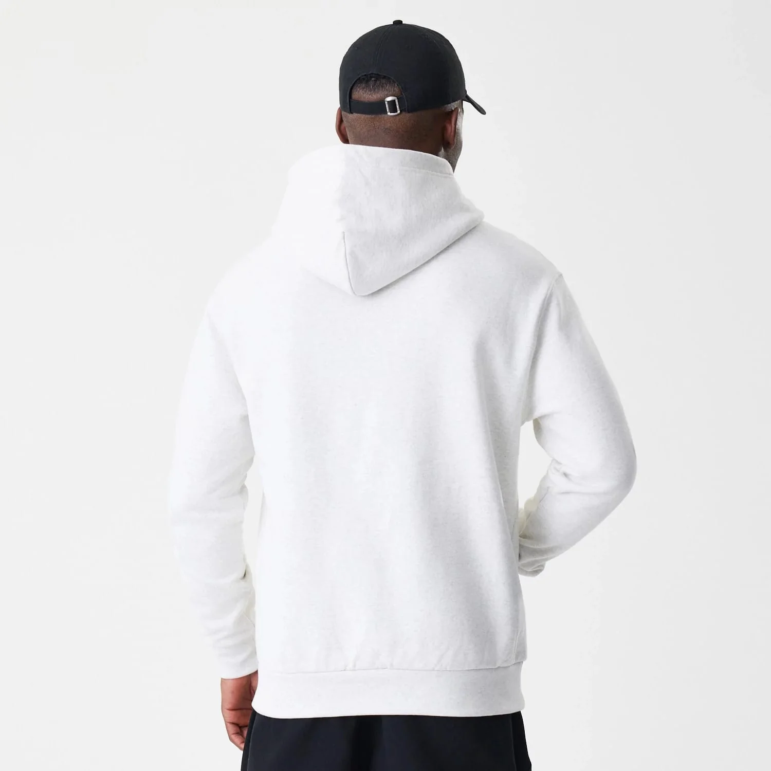 LA Dodgers MLB Script White Oversized Pullover Hoodie - Image 2