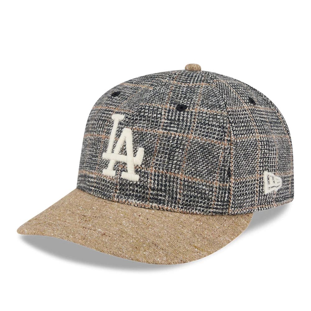LA Dodgers MLB Vintage Tweed Open Blue Retro Crown 59FIFTY Fitted Cap
