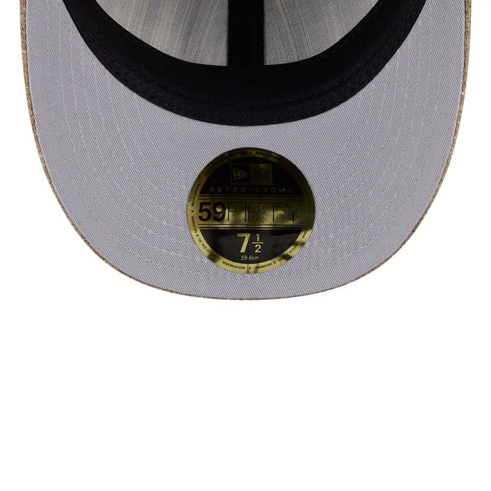 LA Dodgers MLB Vintage Tweed Open Blue Retro Crown 59FIFTY Fitted Cap - Image 2