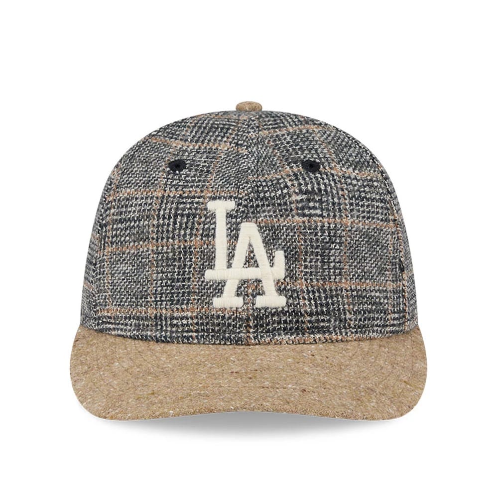 LA Dodgers MLB Vintage Tweed Open Blue Retro Crown 59FIFTY Fitted Cap - Image 3