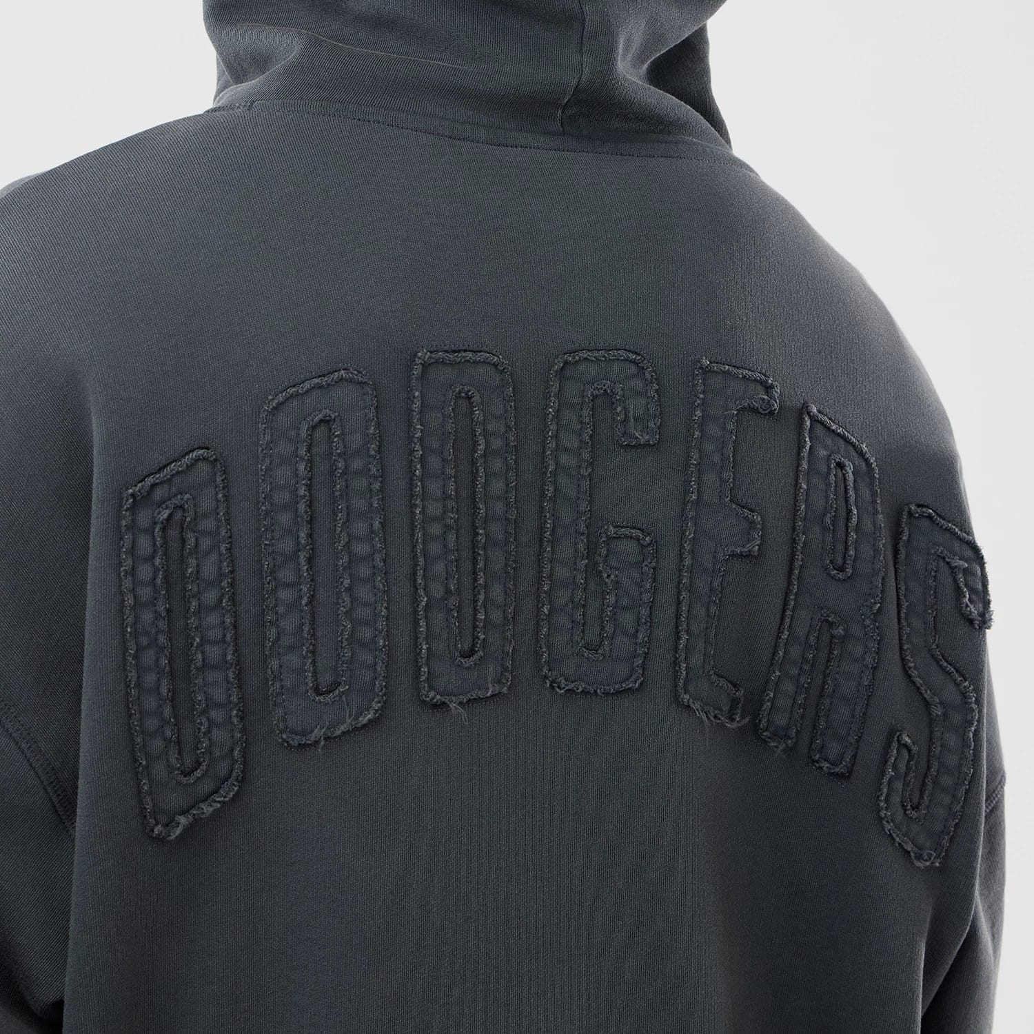 LA Dodgers MLB Washed Dark Grey Full Zip Hoodie - Image 7