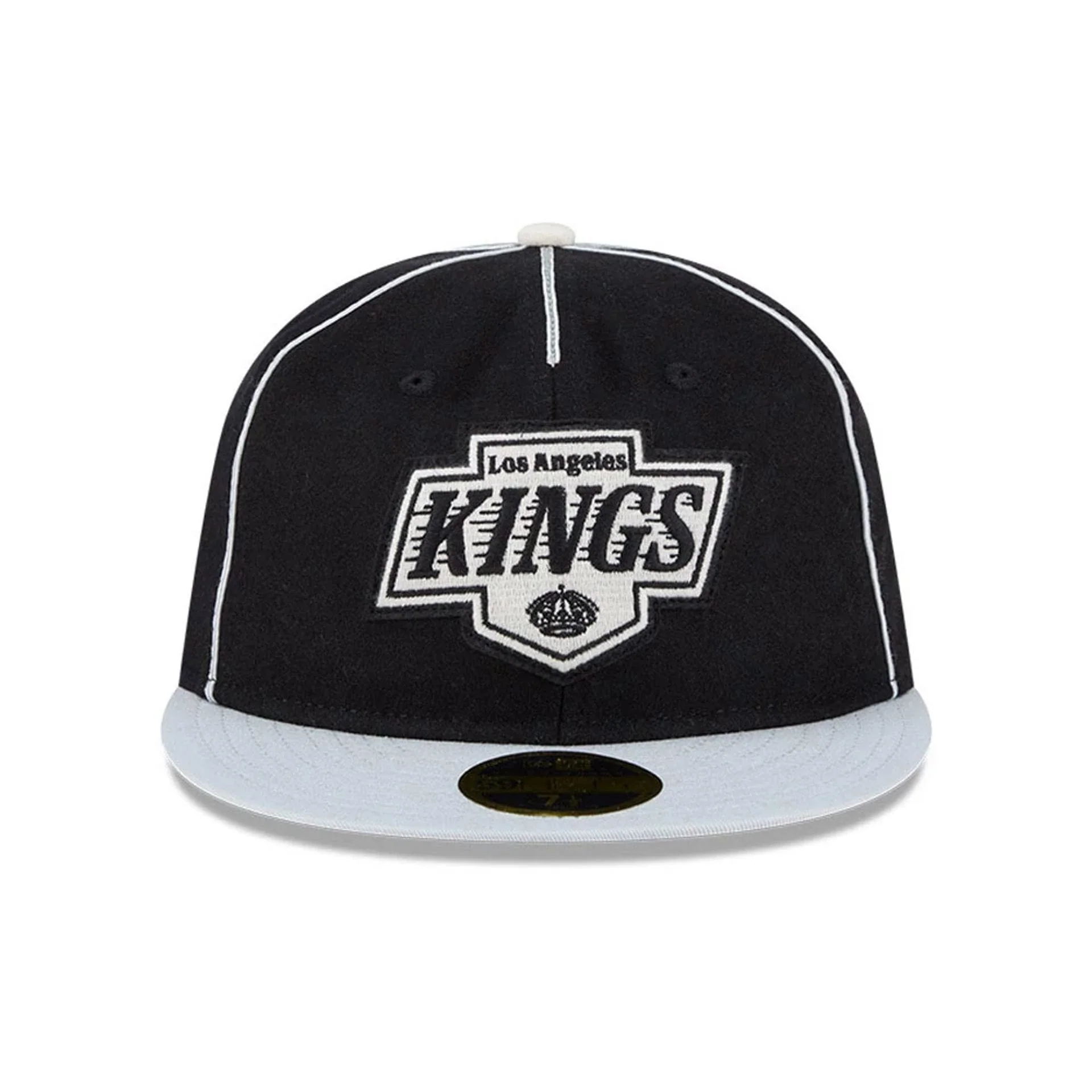 LA Kings NHL Felt Logo Black Retro Crown 59FIFTY Fitted Cap - Image 3