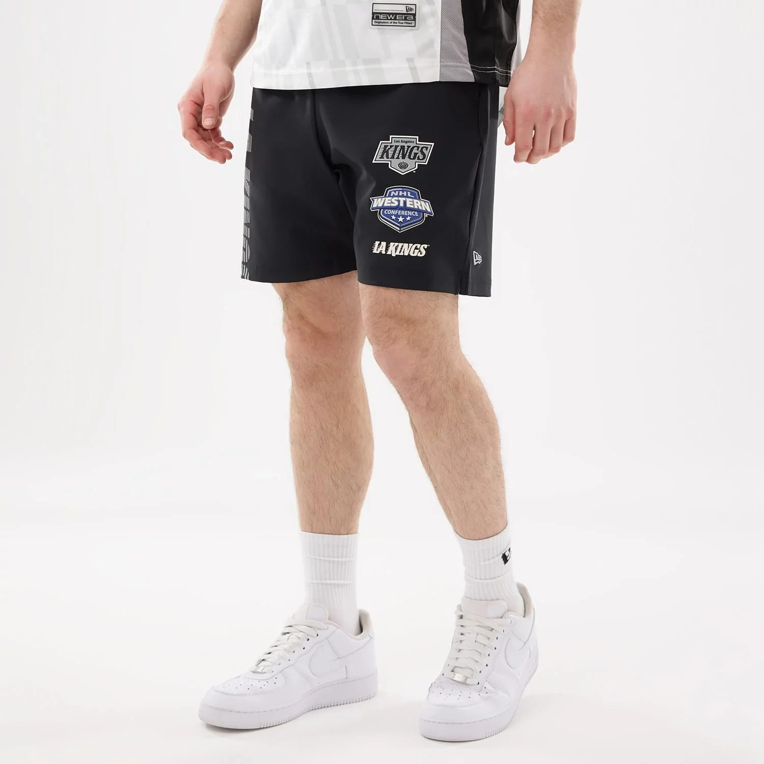 LA Kings NHL Match Black Oversized Shorts