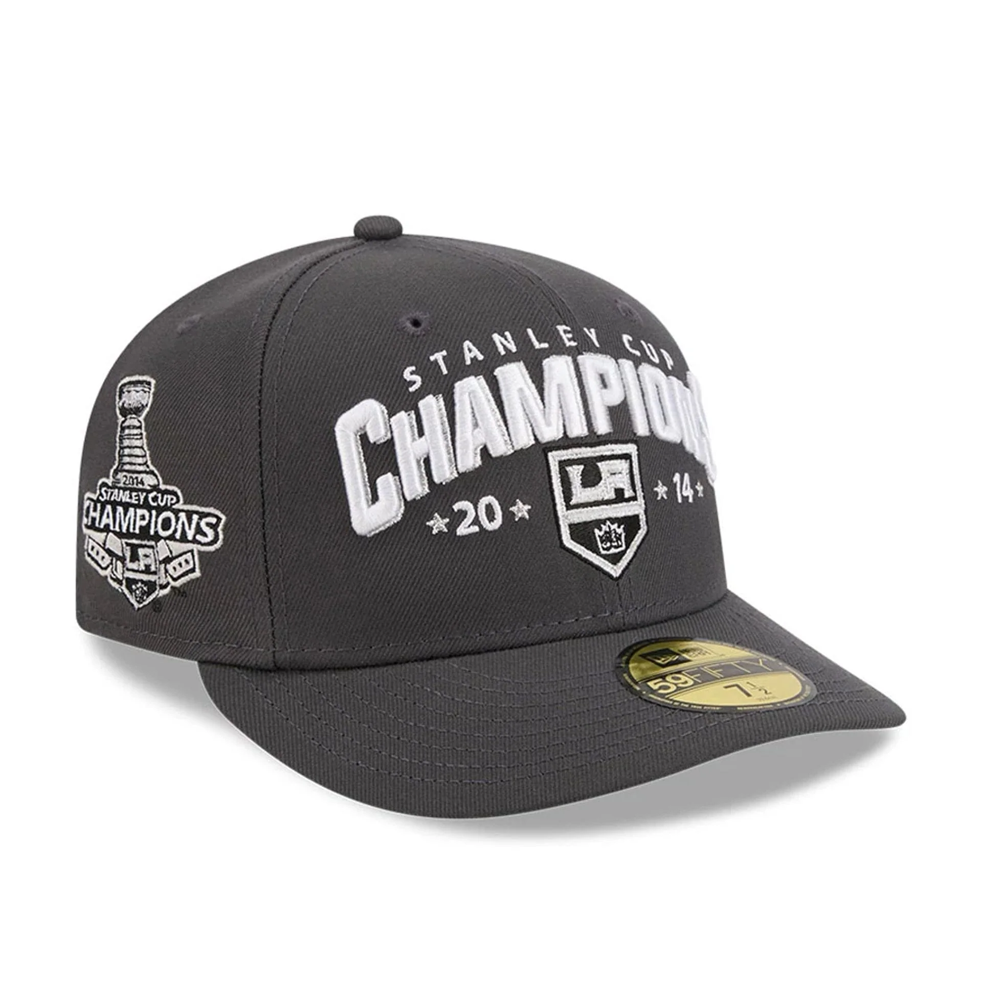 LA Kings NHL Stanley Cup Champions Dark Grey 59FIFTY Fitted Cap