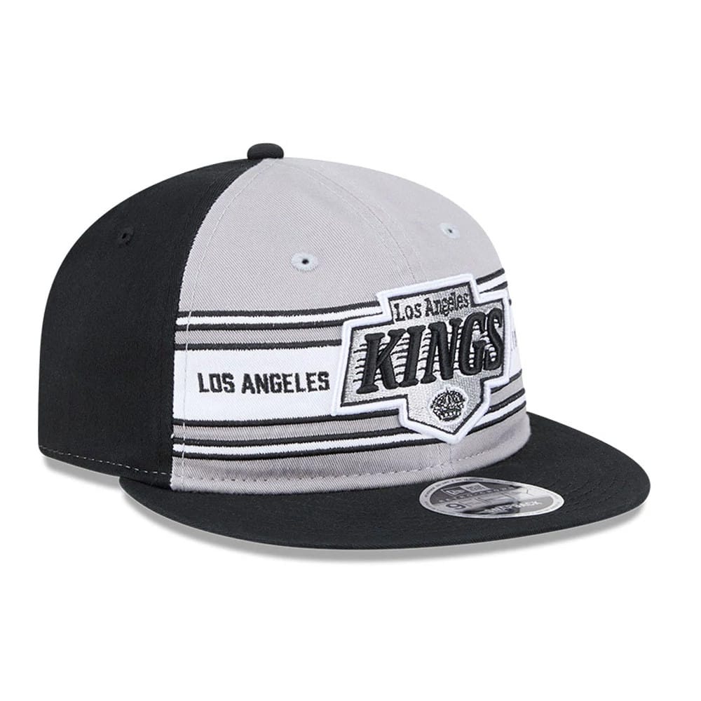 LA Kings NHL Team Stripes Black Retro Crown 9FIFTY Adjustable Cap - Image 3
