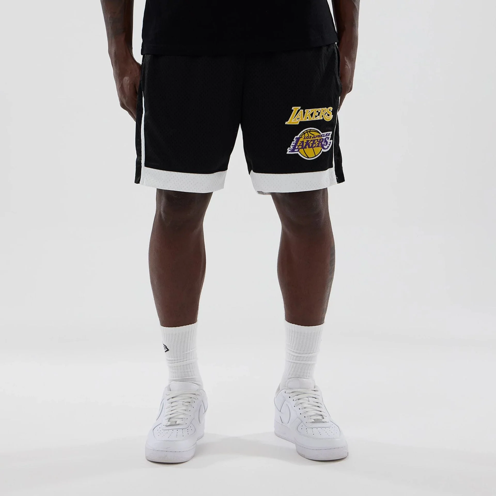 LA Lakers NBA Black Mesh Shorts