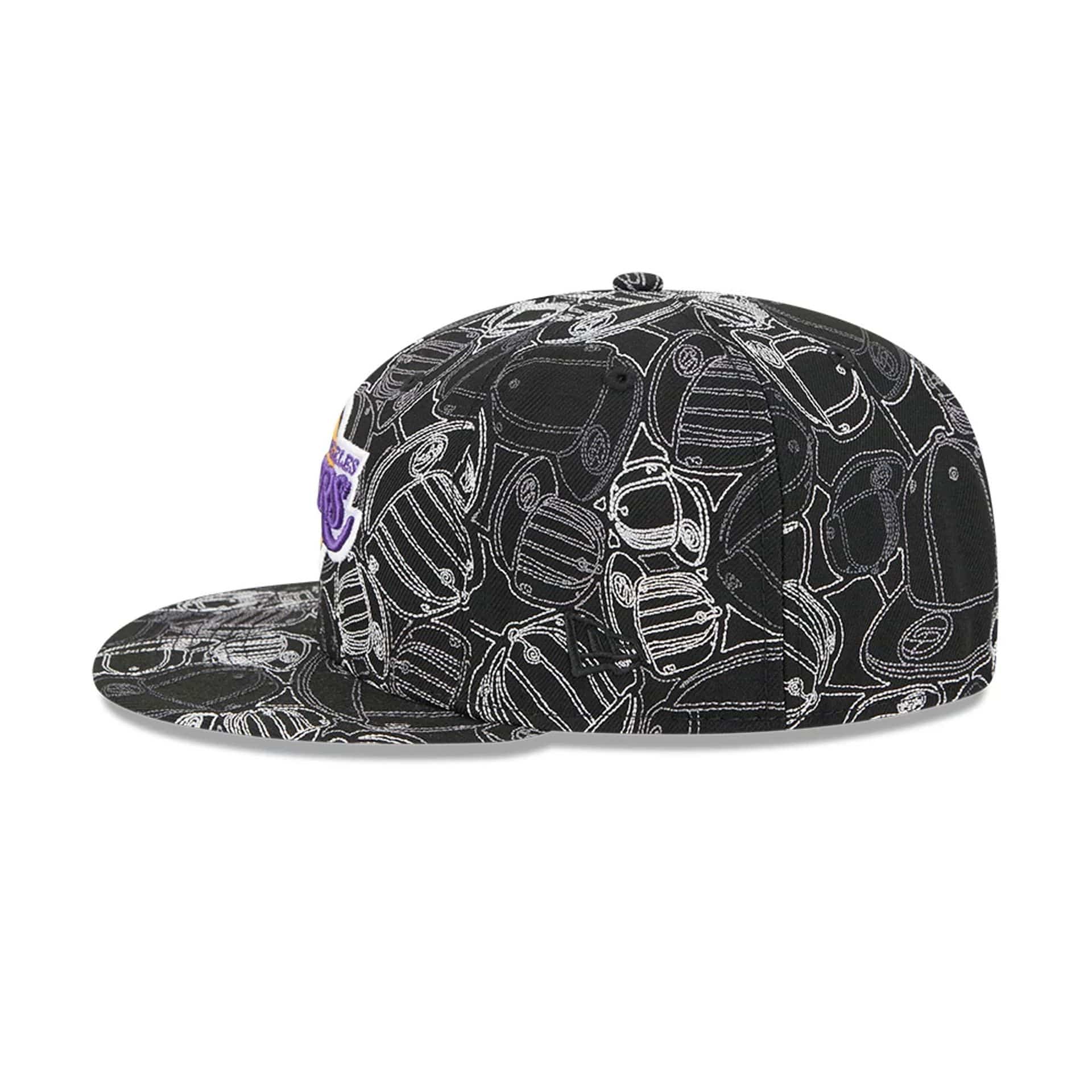 LA Lakers NBA Cap Scramble Black 59FIFTY Fitted Cap - Image 6