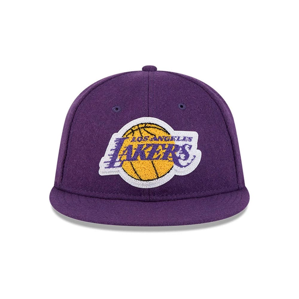 LA Lakers NBA Chenille Woven Purple Retro Crown 9FIFTY Adjustable Cap - Image 4