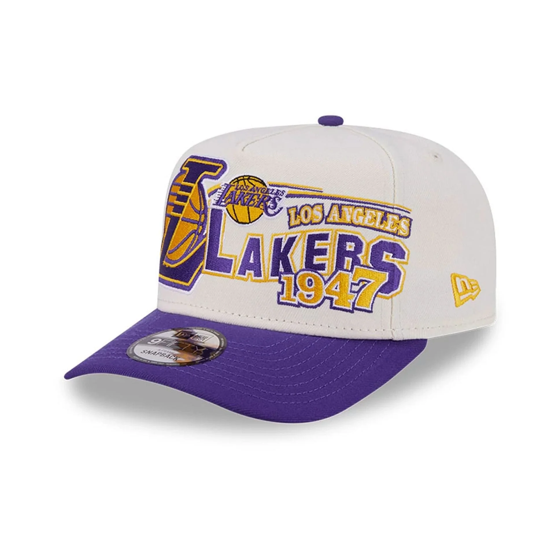 LA Lakers NBA Classic White 9FIFTY A-Frame Snapback Adjustable Cap
