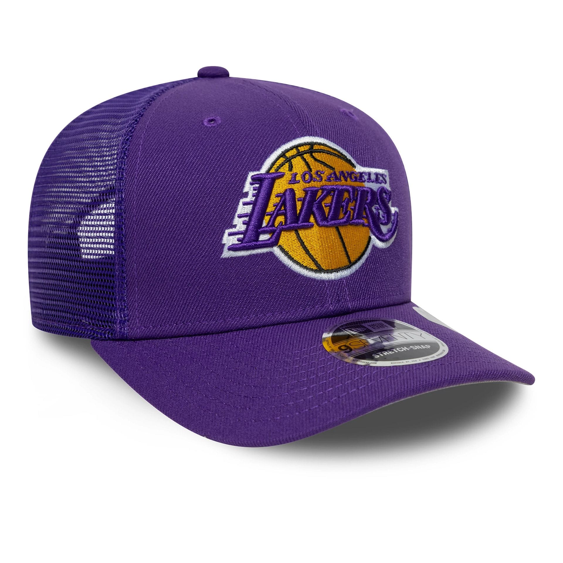 LA Lakers NBA Evergreen Purple 9SEVENTY Stretch Snap Adjustable Cap - Image 4