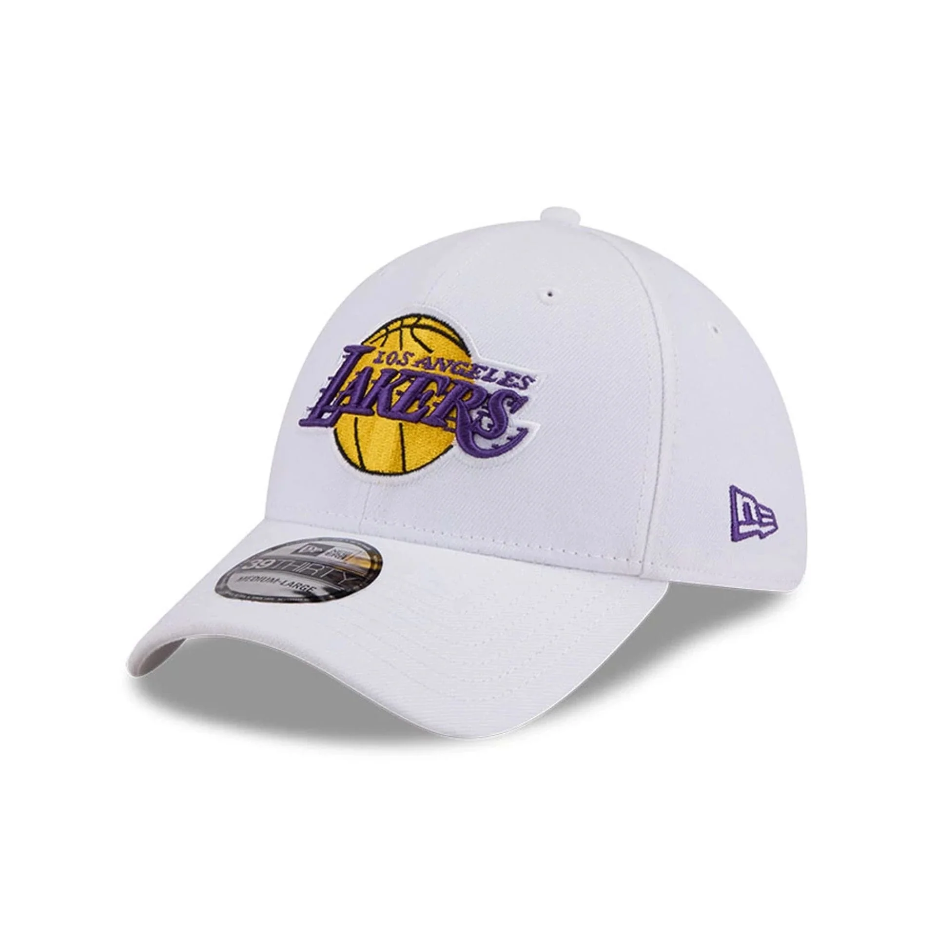 LA Lakers NBA Evergreen White 39THIRTY Stretch Fit Cap