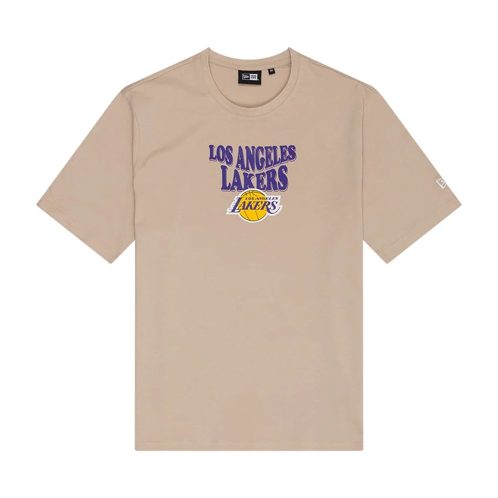 LA Lakers NBA Graphic Light Beige T-Shirt