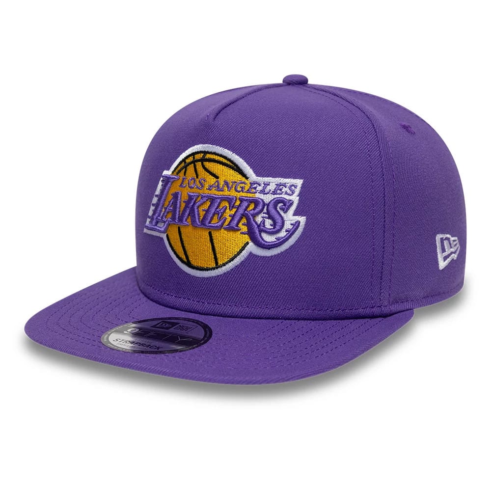 LA Lakers NBA Hardwood Classic Purple 9FIFTY A-Frame Snapback Adjustable Cap - Image 4