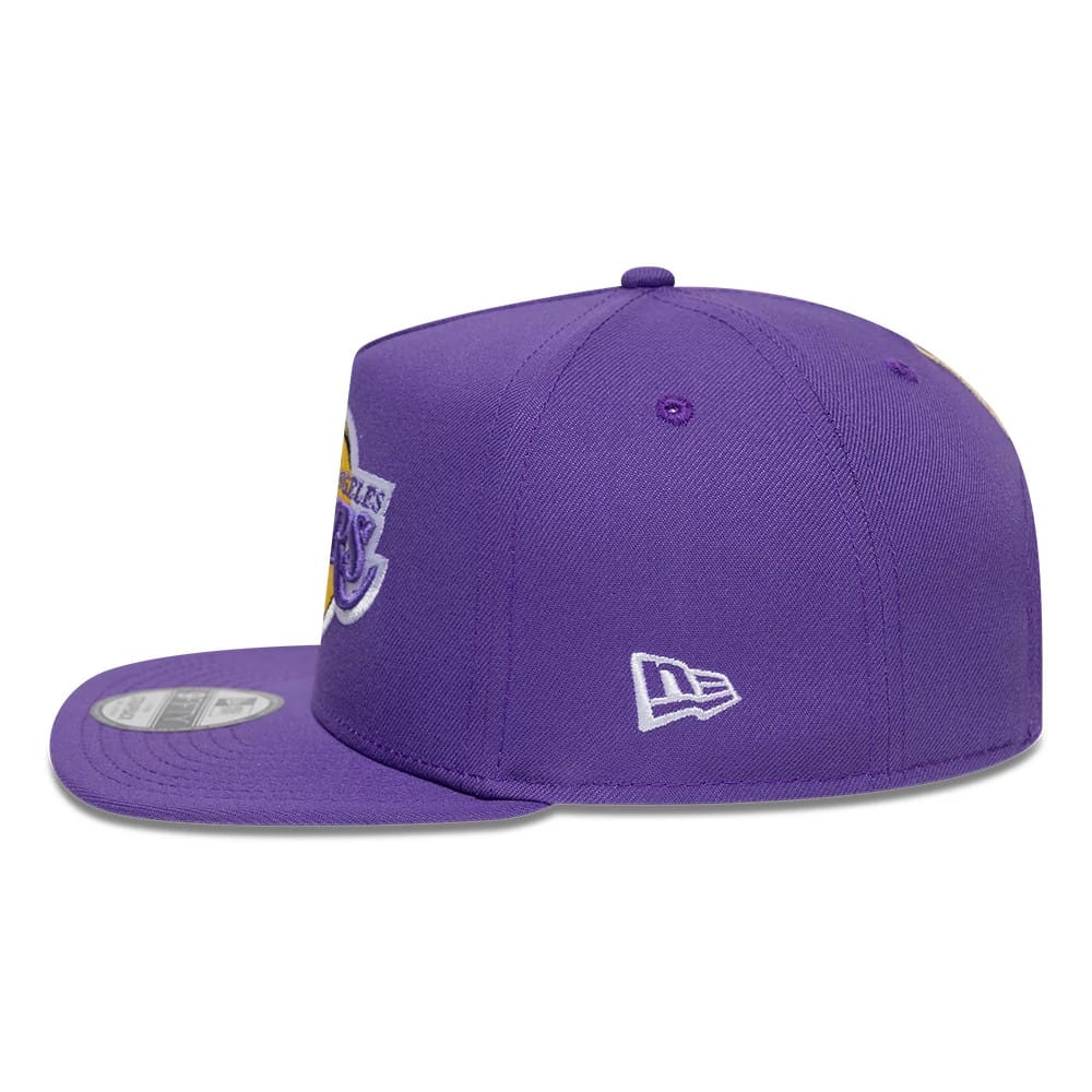LA Lakers NBA Hardwood Classic Purple 9FIFTY A-Frame Snapback Adjustable Cap - Image 5
