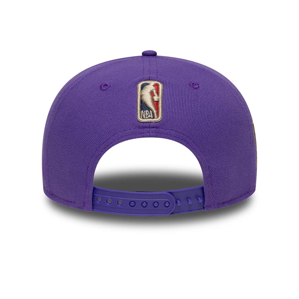 LA Lakers NBA Hardwood Classic Purple 9FIFTY A-Frame Snapback Adjustable Cap - Image 6